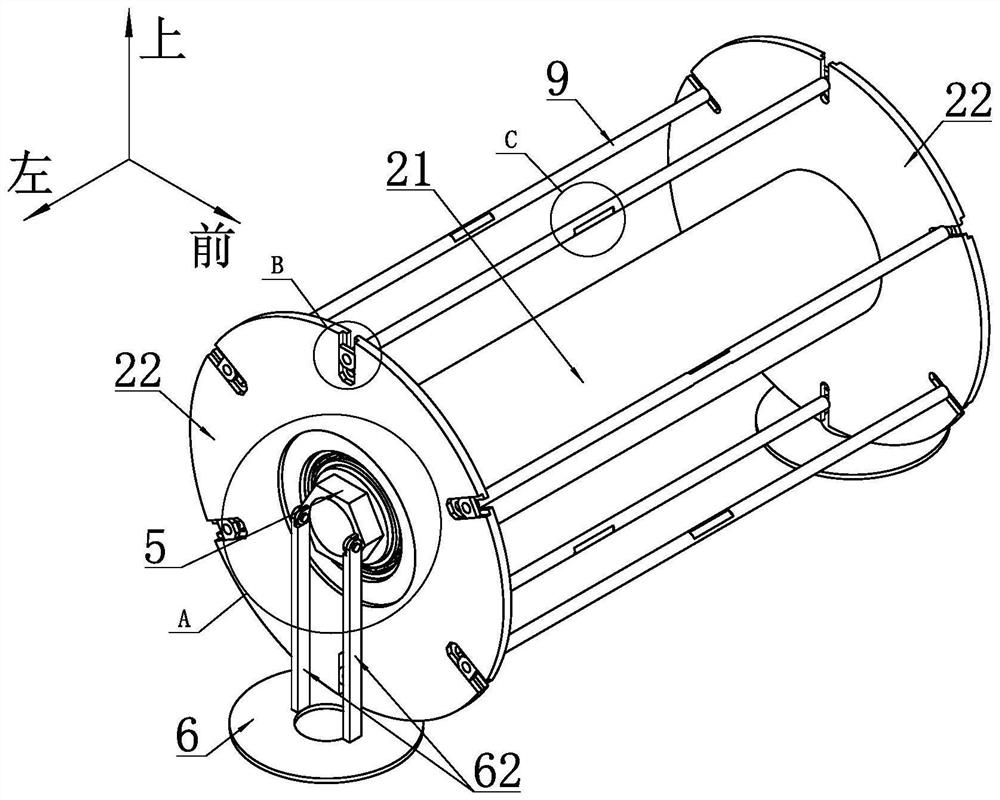 A cable winding roller capable of autonomously winding cables