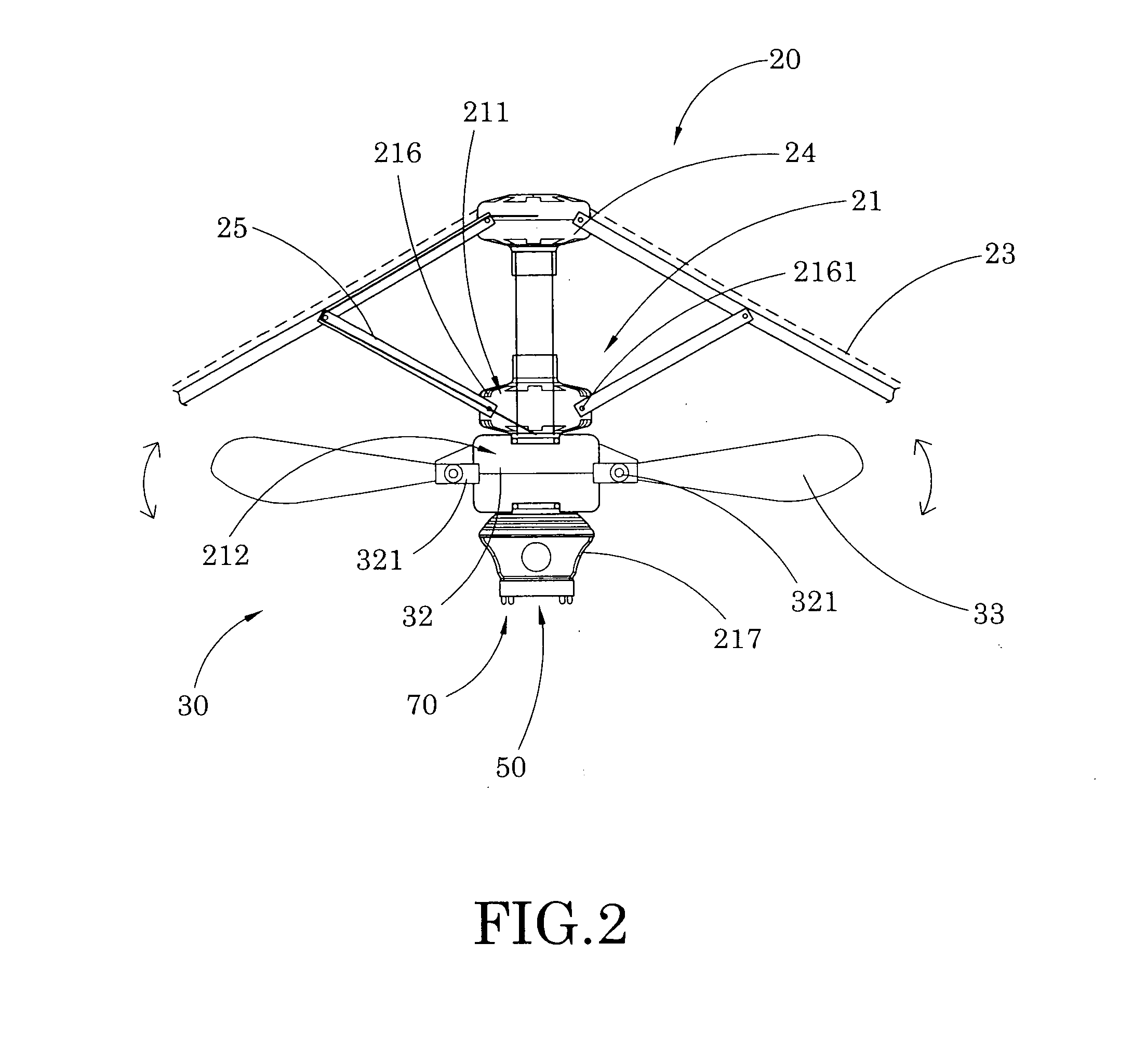 Outdoor umbrella with ventilation arrangement