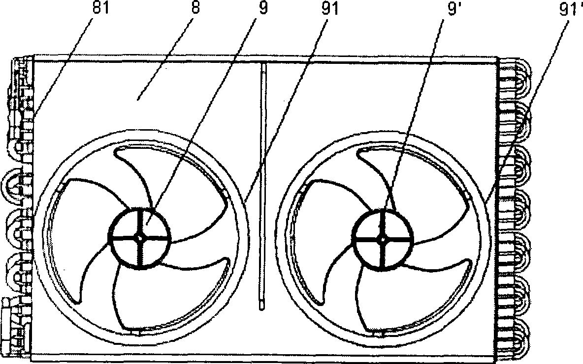 Improved outdoor machine volute structure for window type air-conditioner