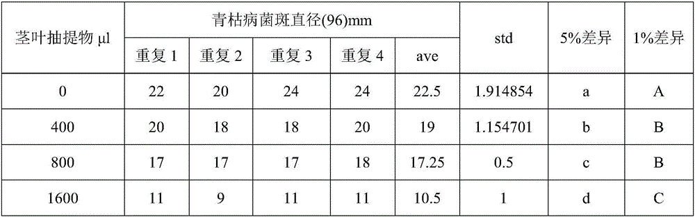 Application of extract of celery stems and leaves