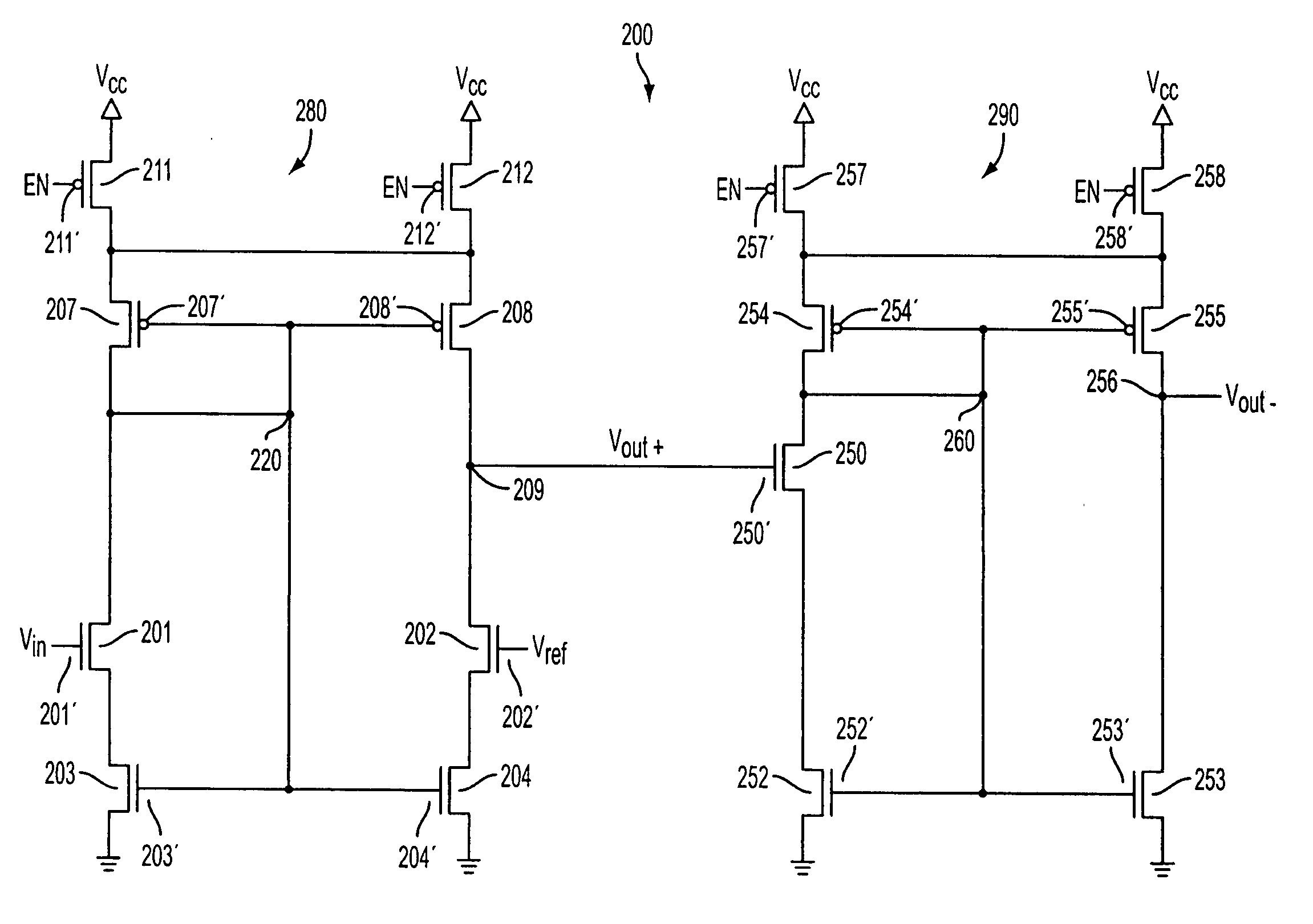 Input buffer design using common-mode feedback (CMFB)