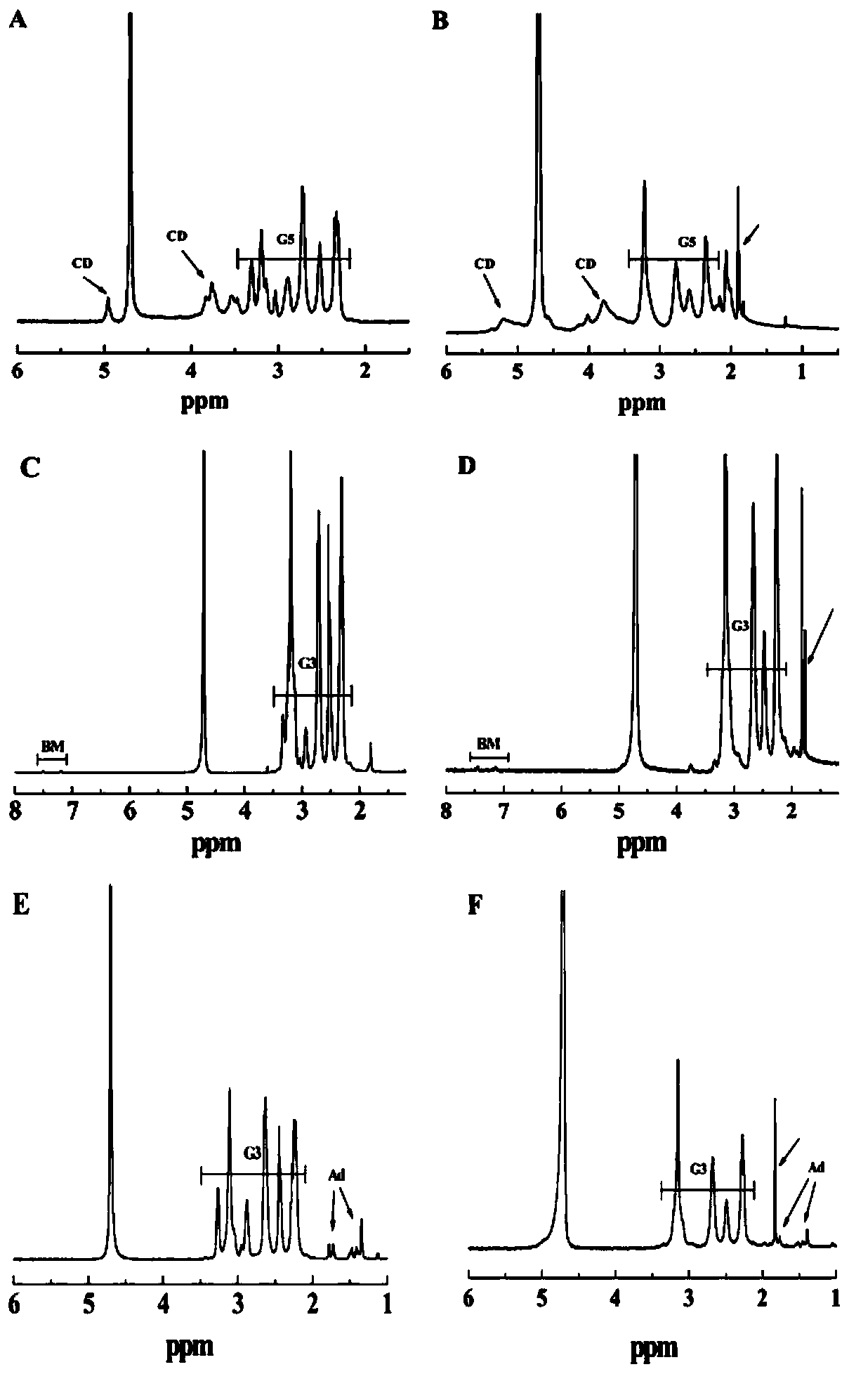 Preparation method of pH-responsive core-shell structure dendrimer drug carrier