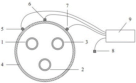 A temperature detection method for bus joints of gas insulated switchgear