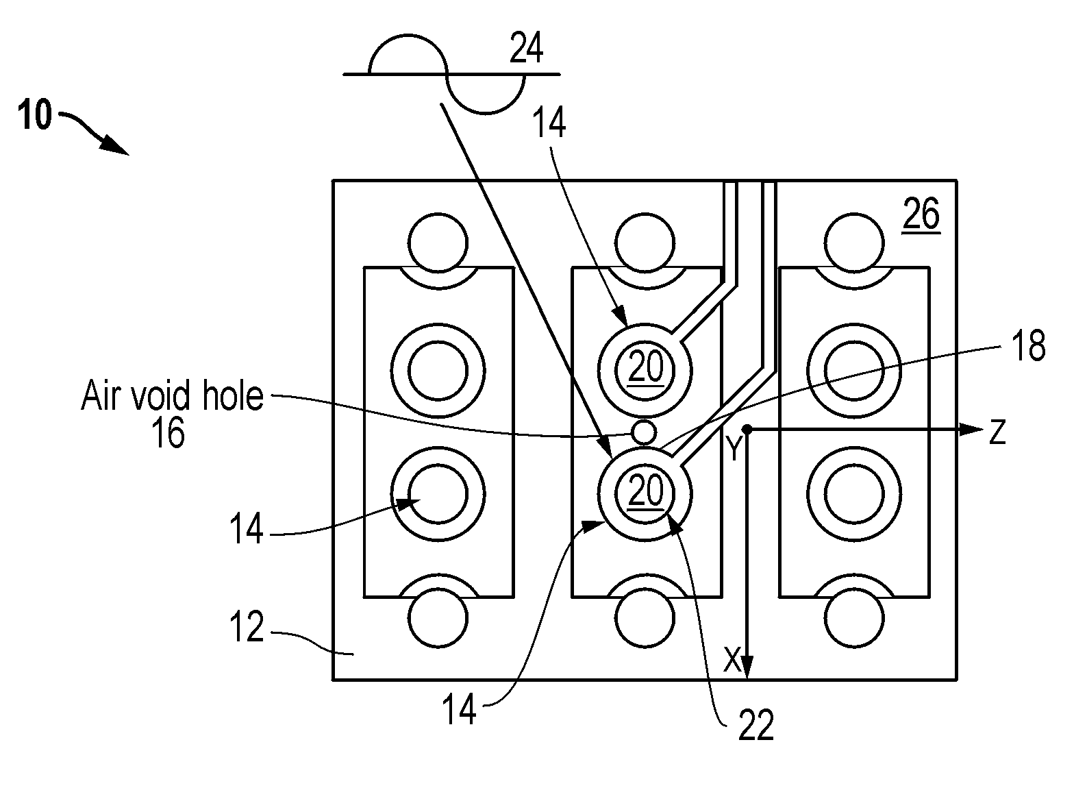 Air void via tuning