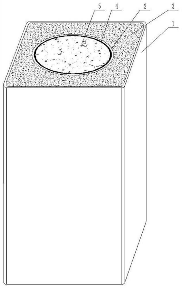 Buckling-restrained steel pipe-FRP confined concrete combined member and construction method