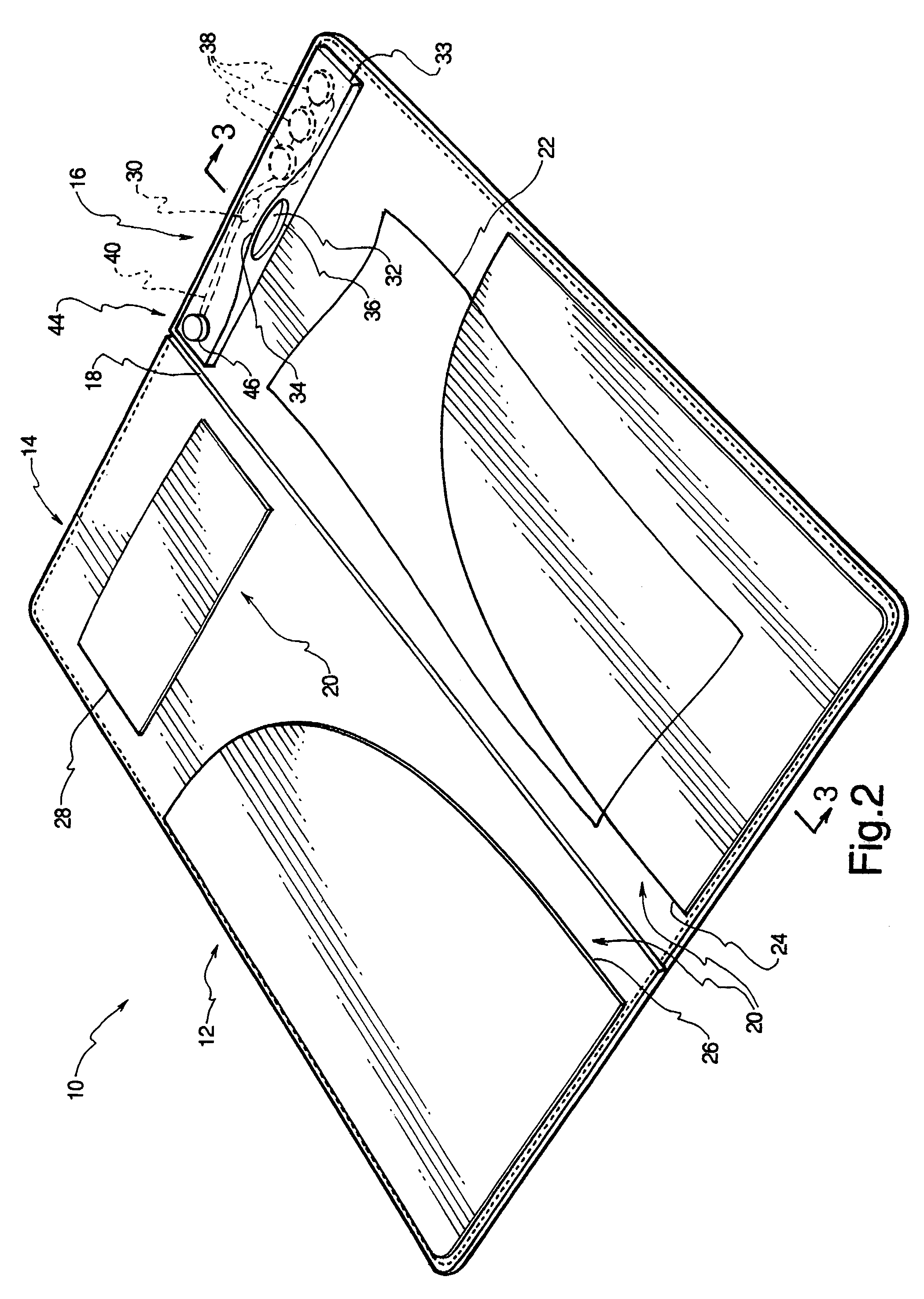 Illuminated document caddy