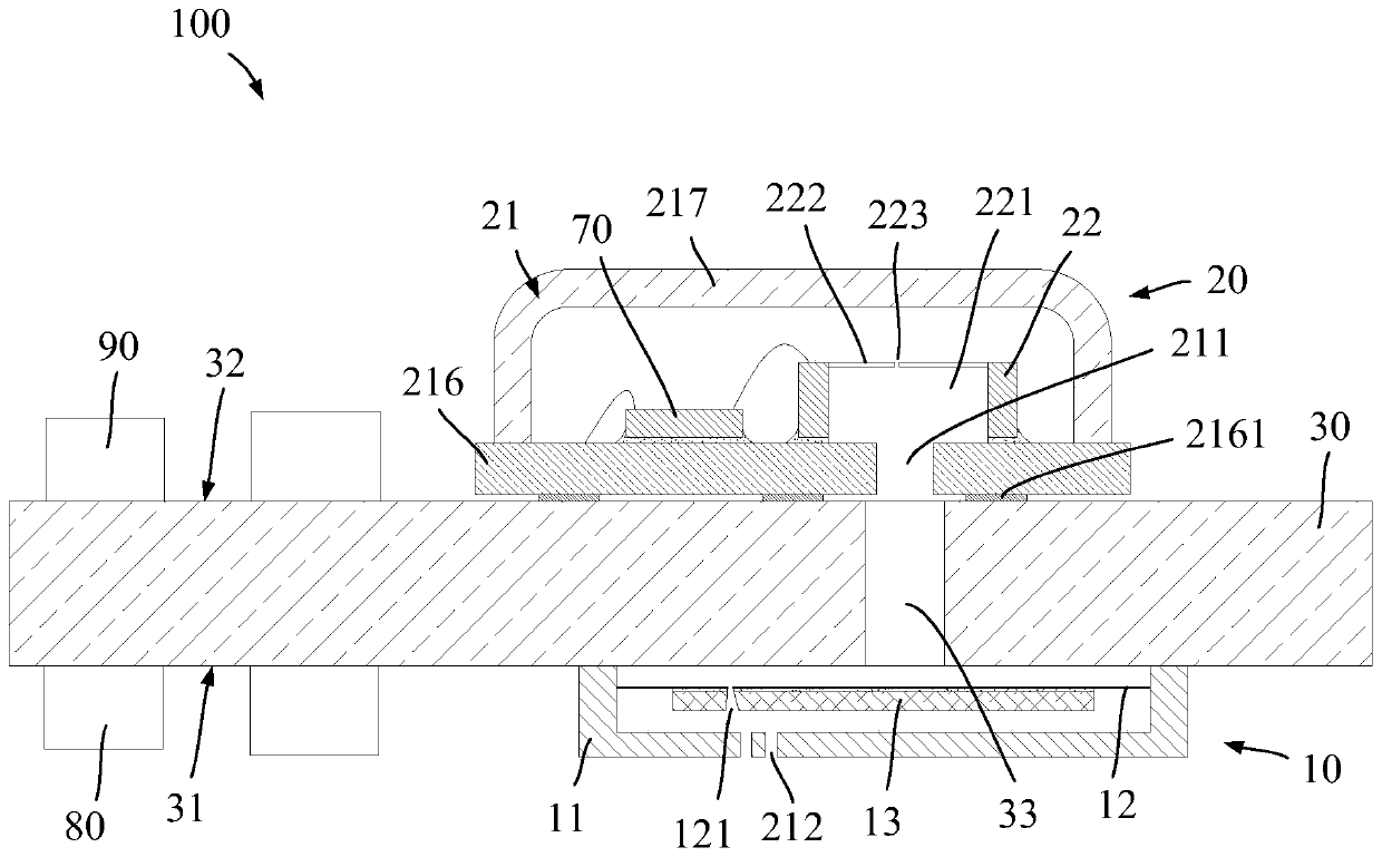 Bone voiceprint sensor module and electronic equipment