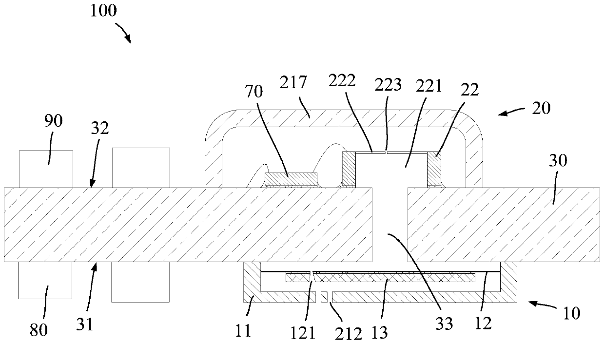 Bone voiceprint sensor module and electronic equipment