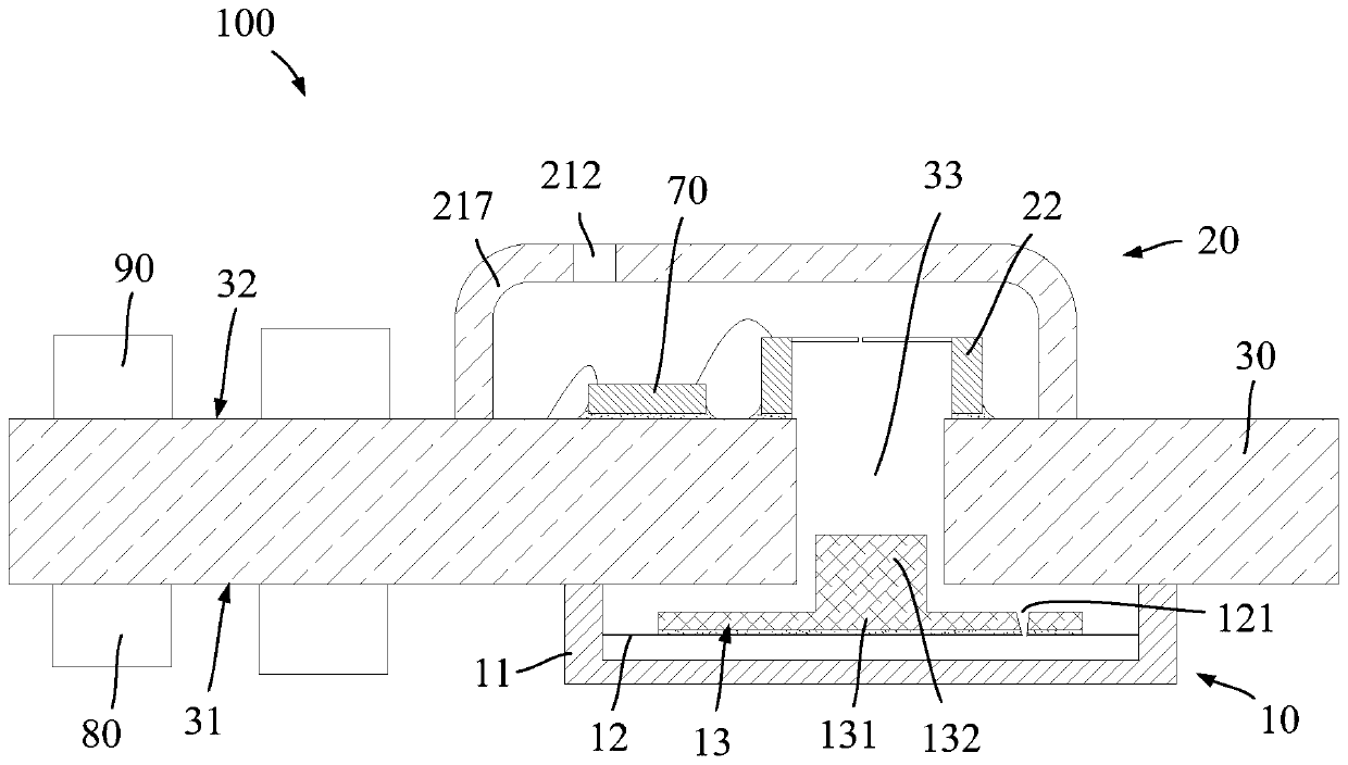 Bone voiceprint sensor module and electronic equipment