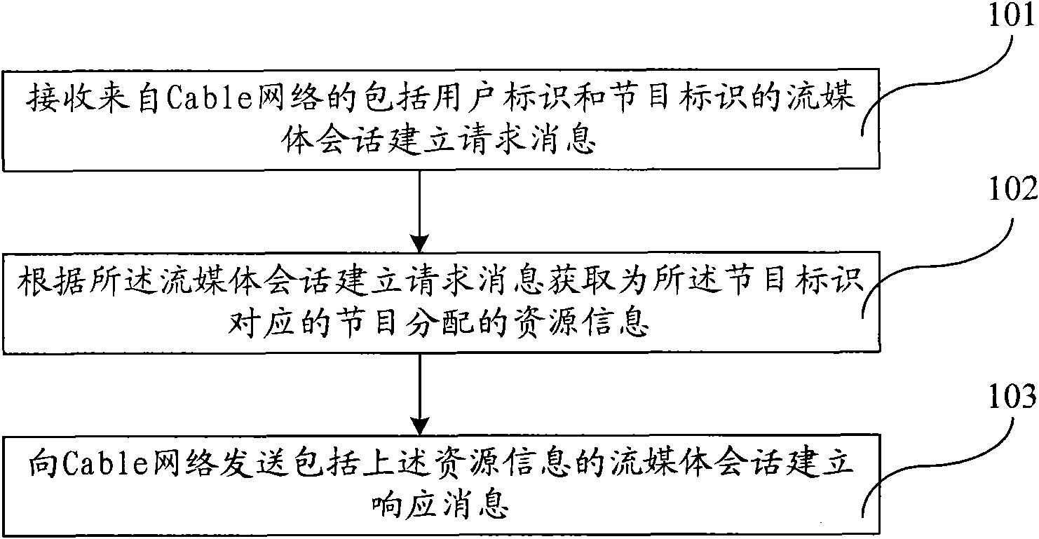 Processing method and system of stream media service