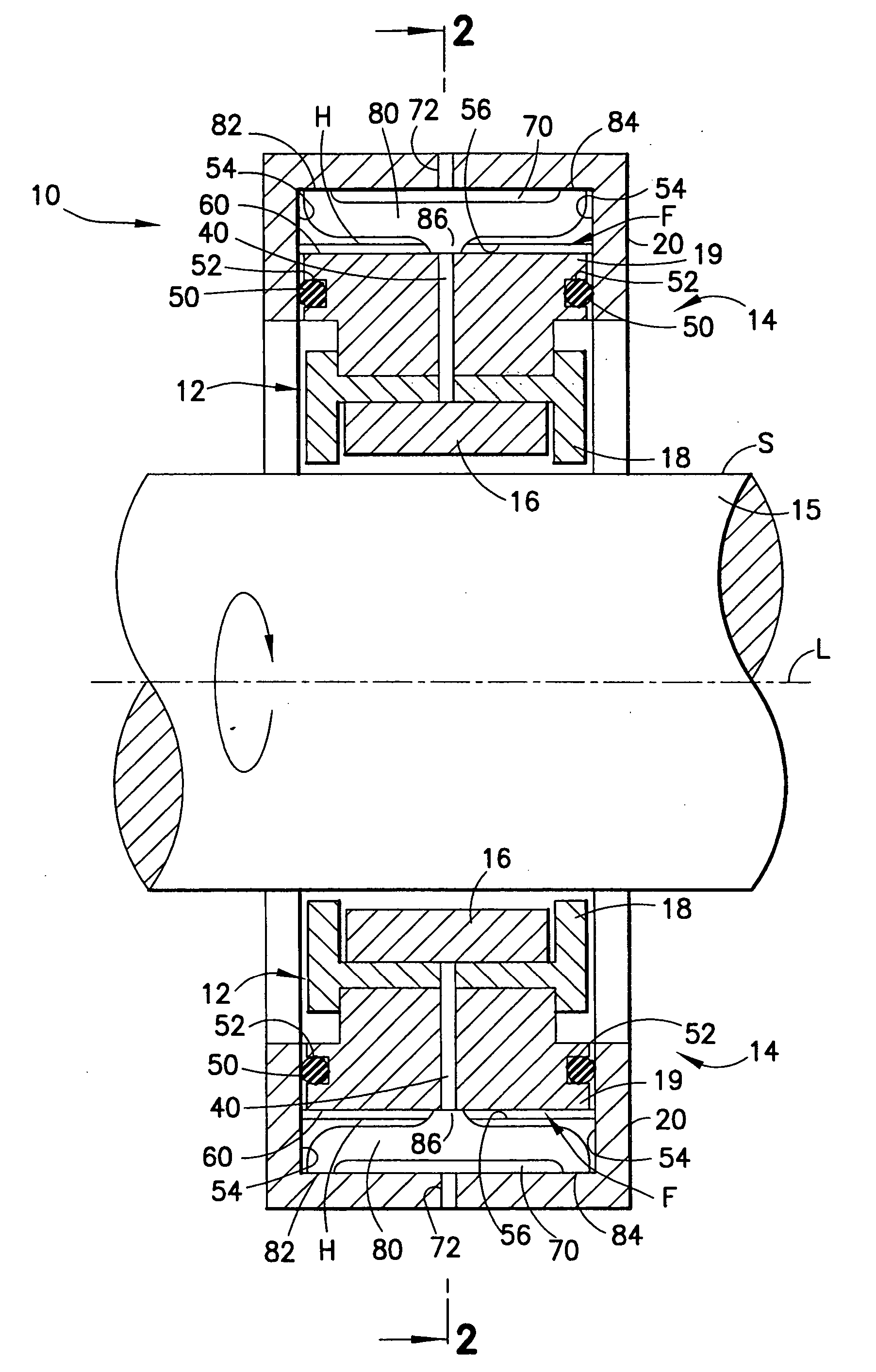 Bearing assembly and centering support structure therefor