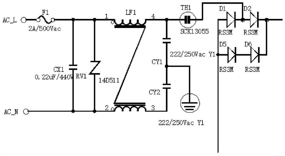 200W LED driving power supply circuit