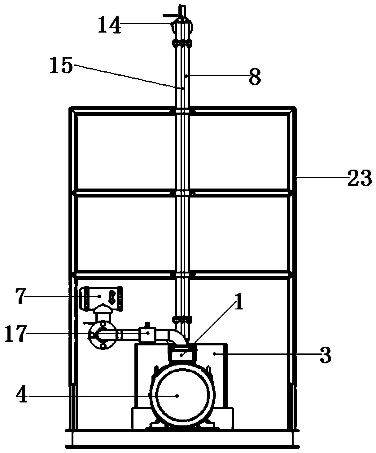 Device and method for testing liquid flow resistance of sucker rod centralizer