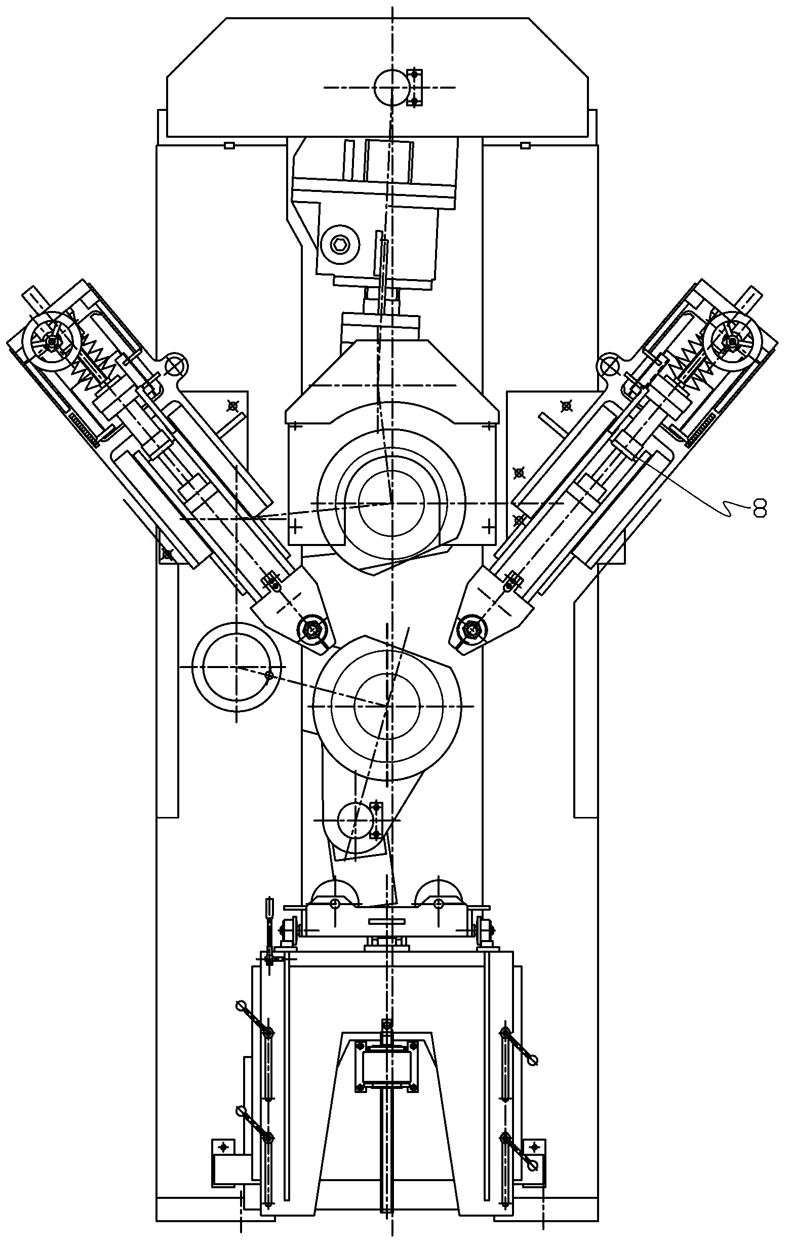 Rim roll forming machine with three-dimensional adjusting function