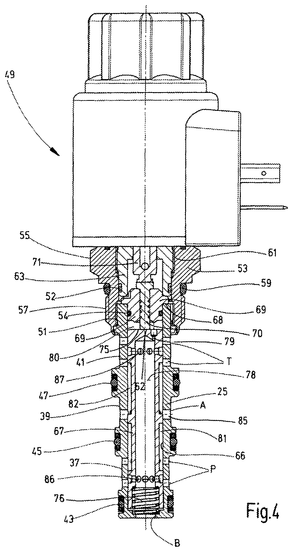 Valve, in particular a 4/2-way slide valve