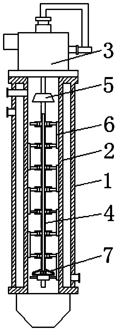 Scraper type film evaporator