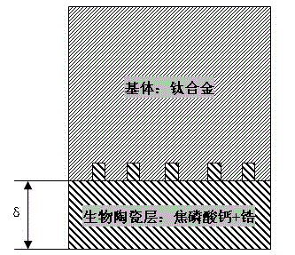 Titanium alloy / calcium pyrophosphate surface bio-composite material and preparation method thereof