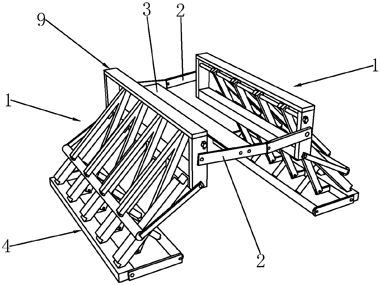 A kind of supporting arch used for ancient building covered bridge and its construction method