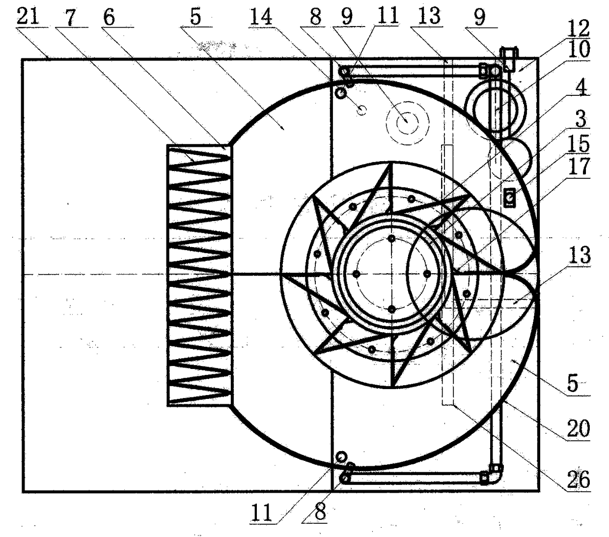 Water net centrifugal purification device