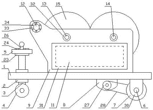 A cable retracting device for electric power test