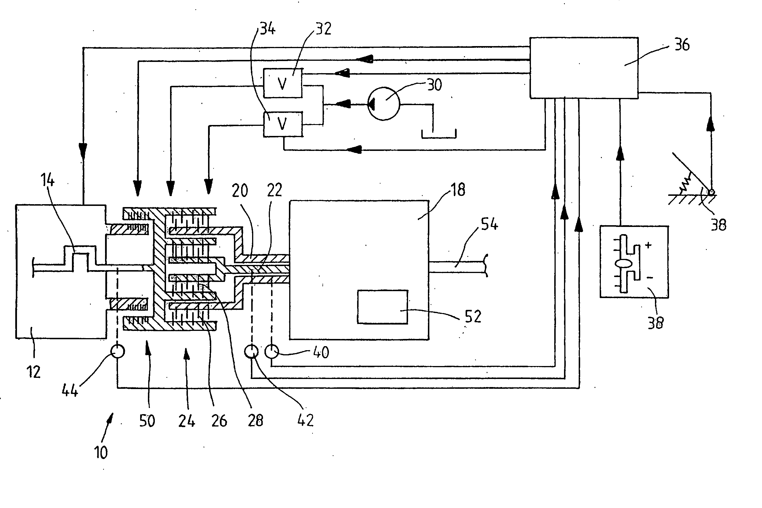 Method for the operation of a multiple clutching device and a power shift transmission