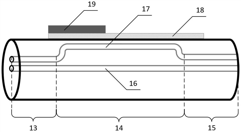 Surface core graphene electro-optical modulator based on femtosecond laser 3D direct writing technology