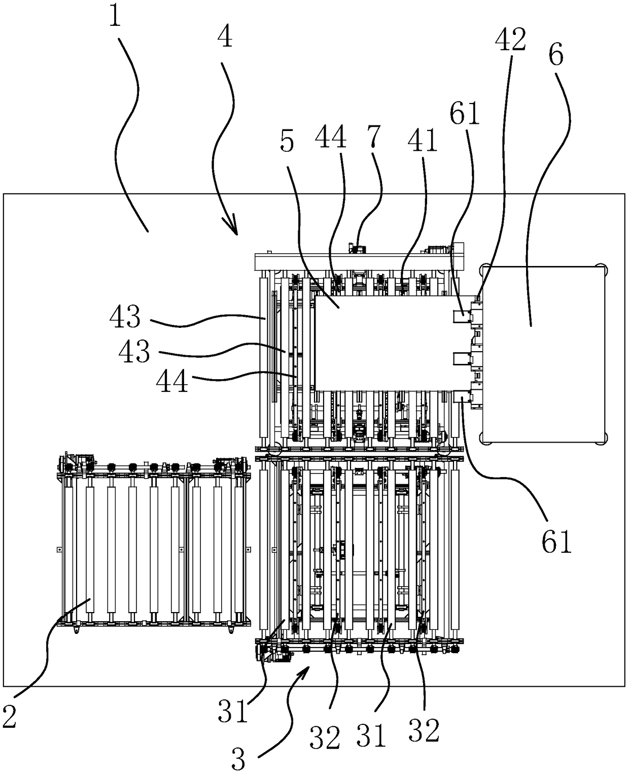 A glass automatic punching machine