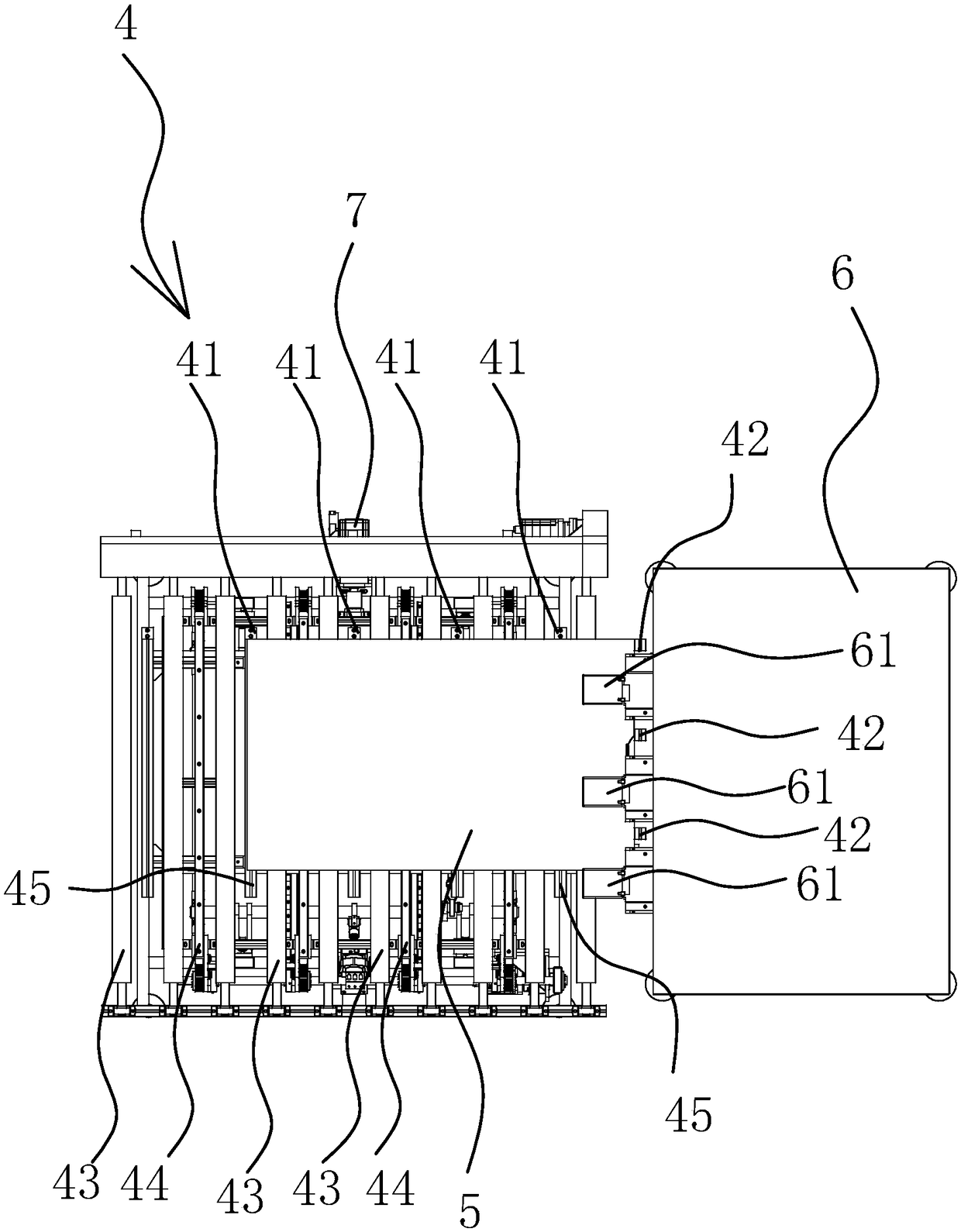 A glass automatic punching machine