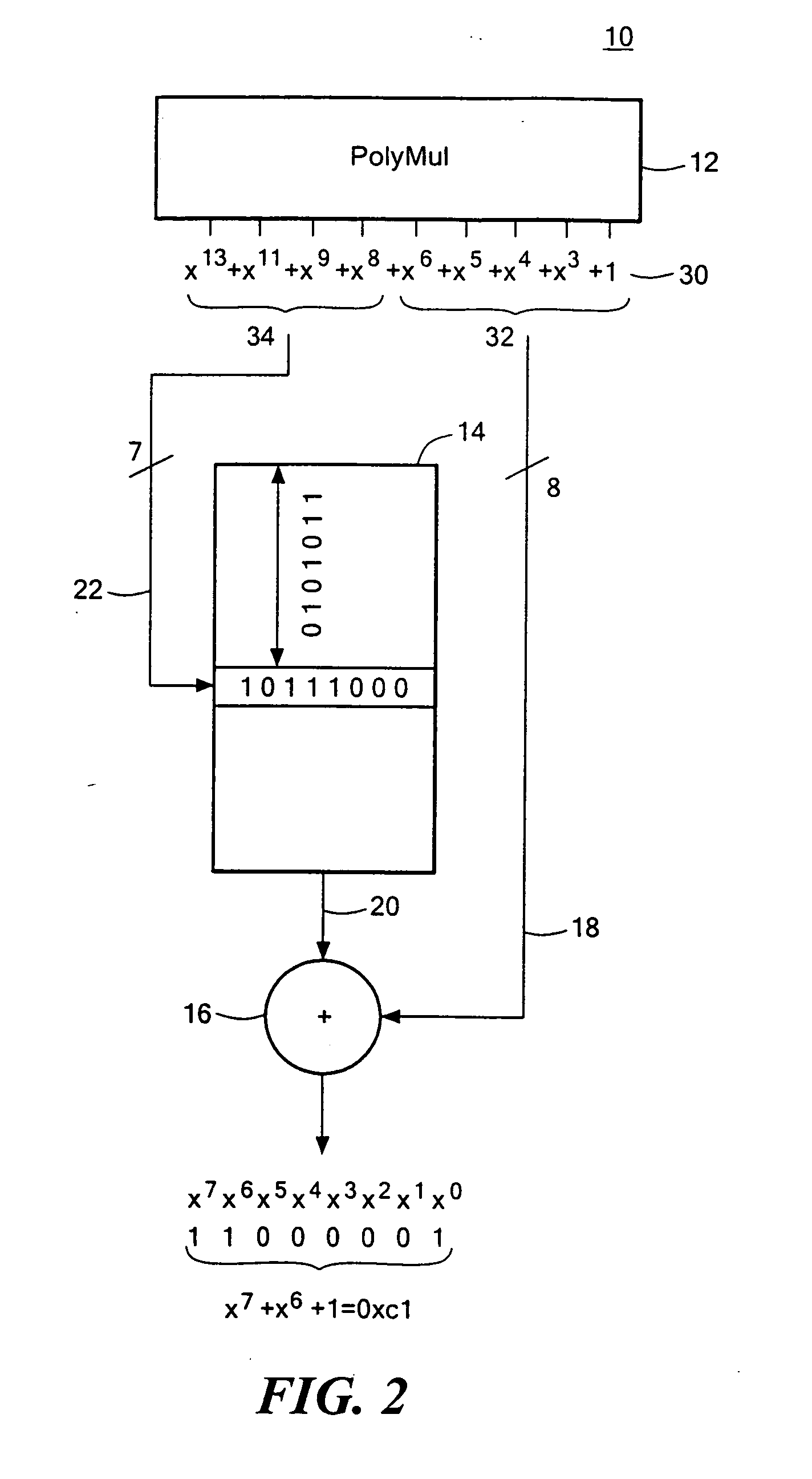 Condensed galois field computing system