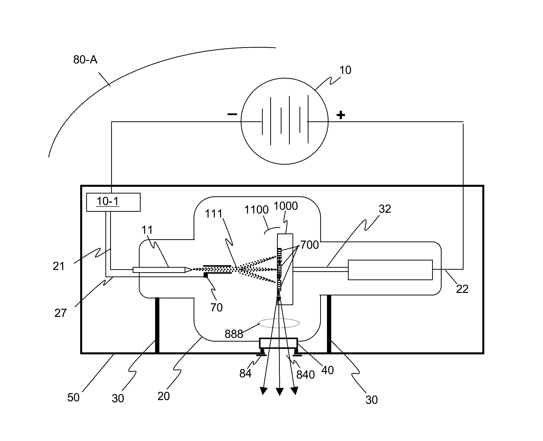 Diverging x-ray sources using linear accumulation