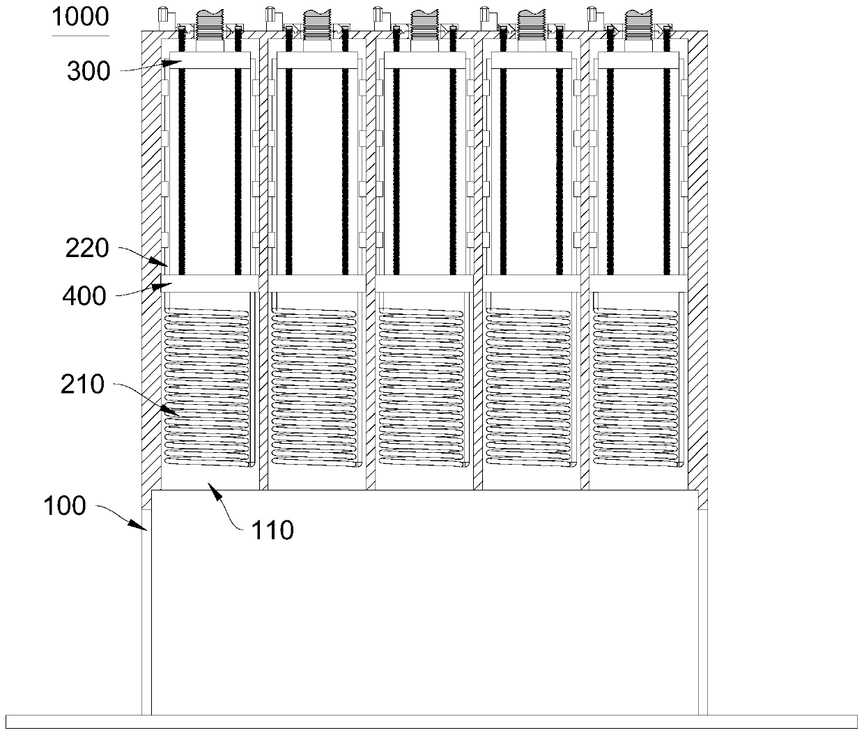 Heating improved heat treatment equipment for alloy steel strip and alloy steel strip heat treatment process