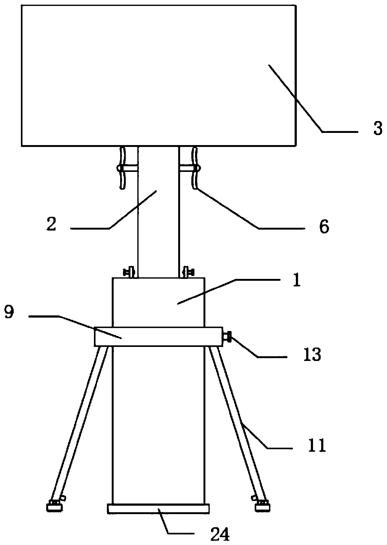 Anti-toppling outdoor display board and using method thereof