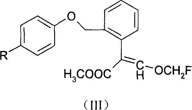 Methoxyl group displacement methyl acrylate compound bactericidal agent