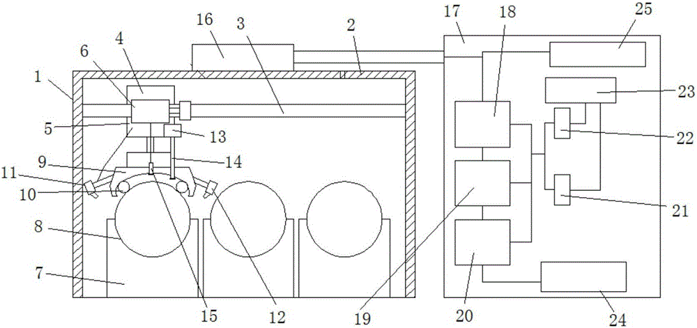 Machining and producing device for cast iron pipes