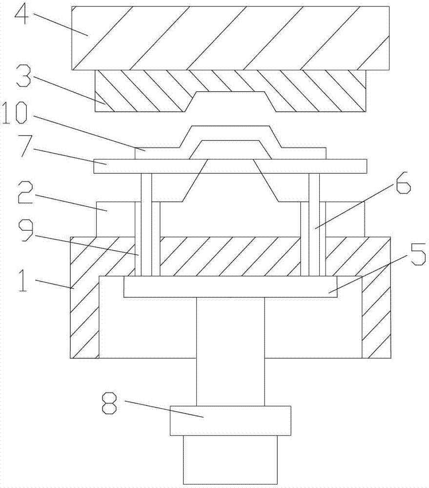 Stamping device for thin plate