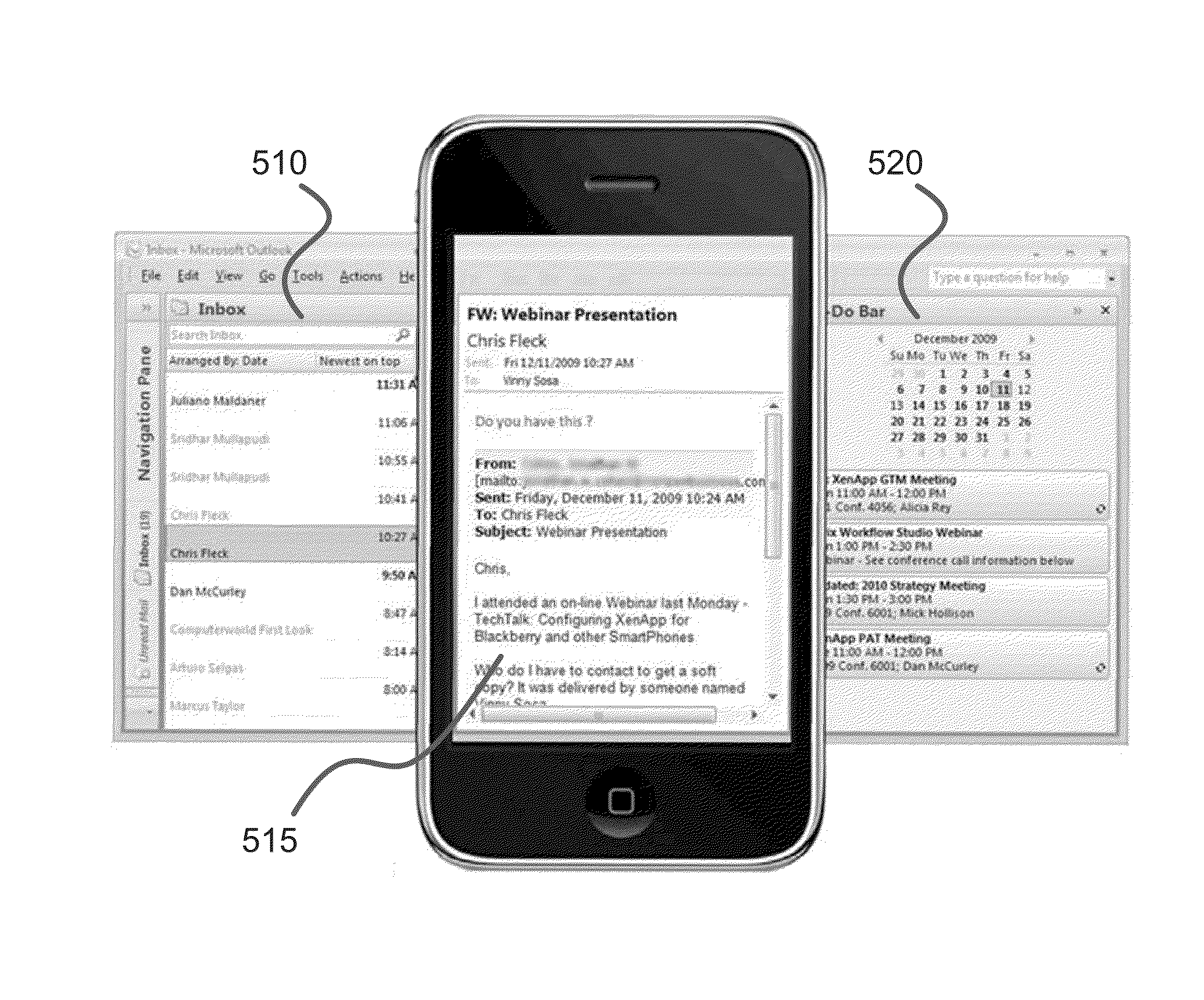 Interpreting a gesture-based instruction to selectively display a frame of an application user interface on a mobile computing device