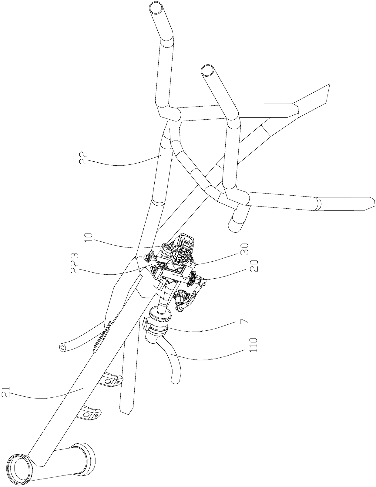 Fuel pump layout and EFI vehicle