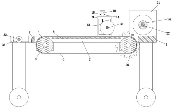 Detection device convenient for flattening electrode foil