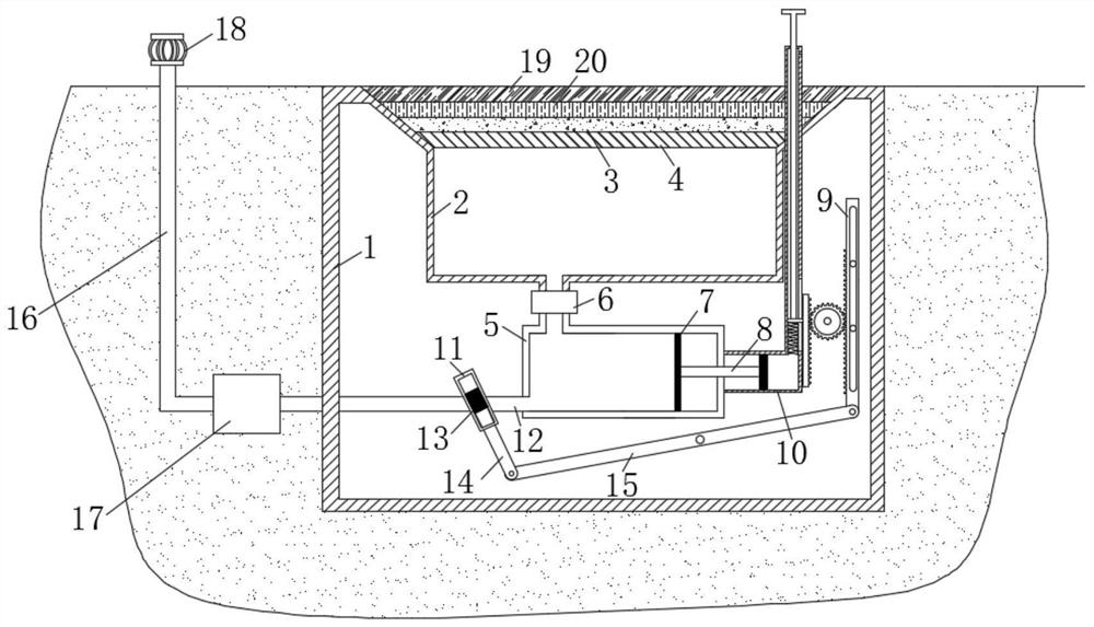 A greening flat rainwater collection and reuse device