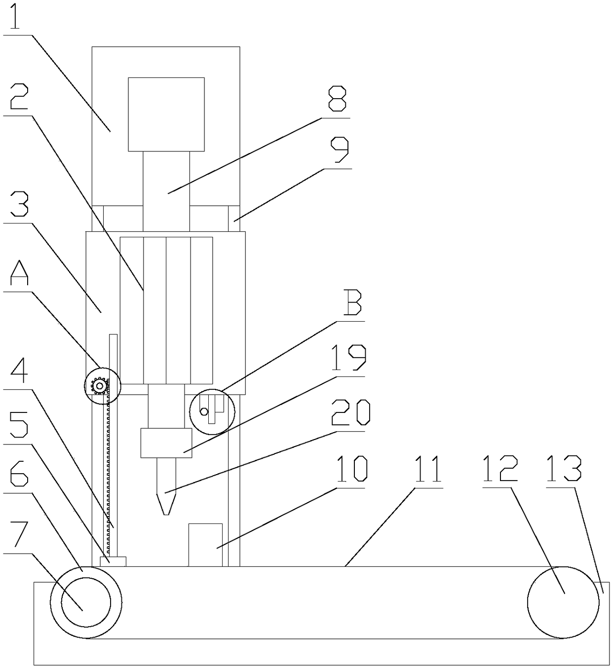 An aluminum alloy drilling equipment with the function of protecting the operator