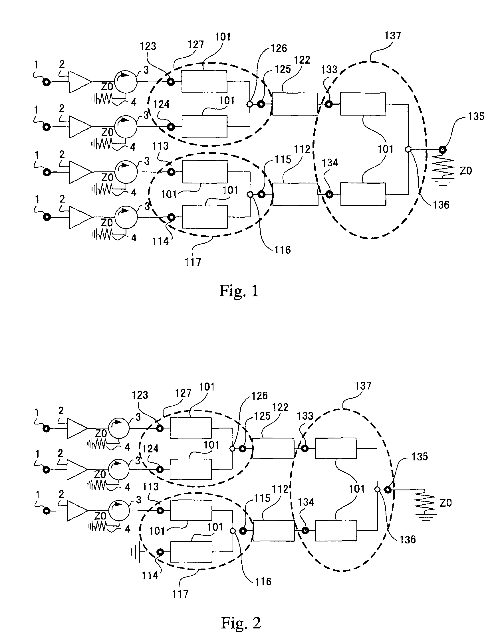 Power combiner/distributor and transmitter using the power combiner/distributor