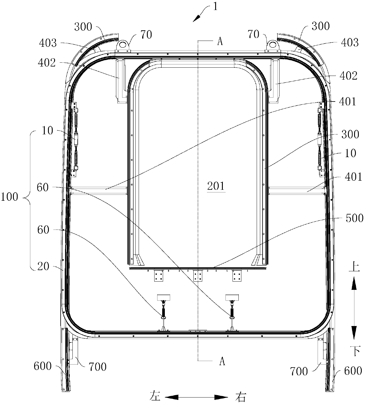 Folding shed, folding shed assembly and vehicle