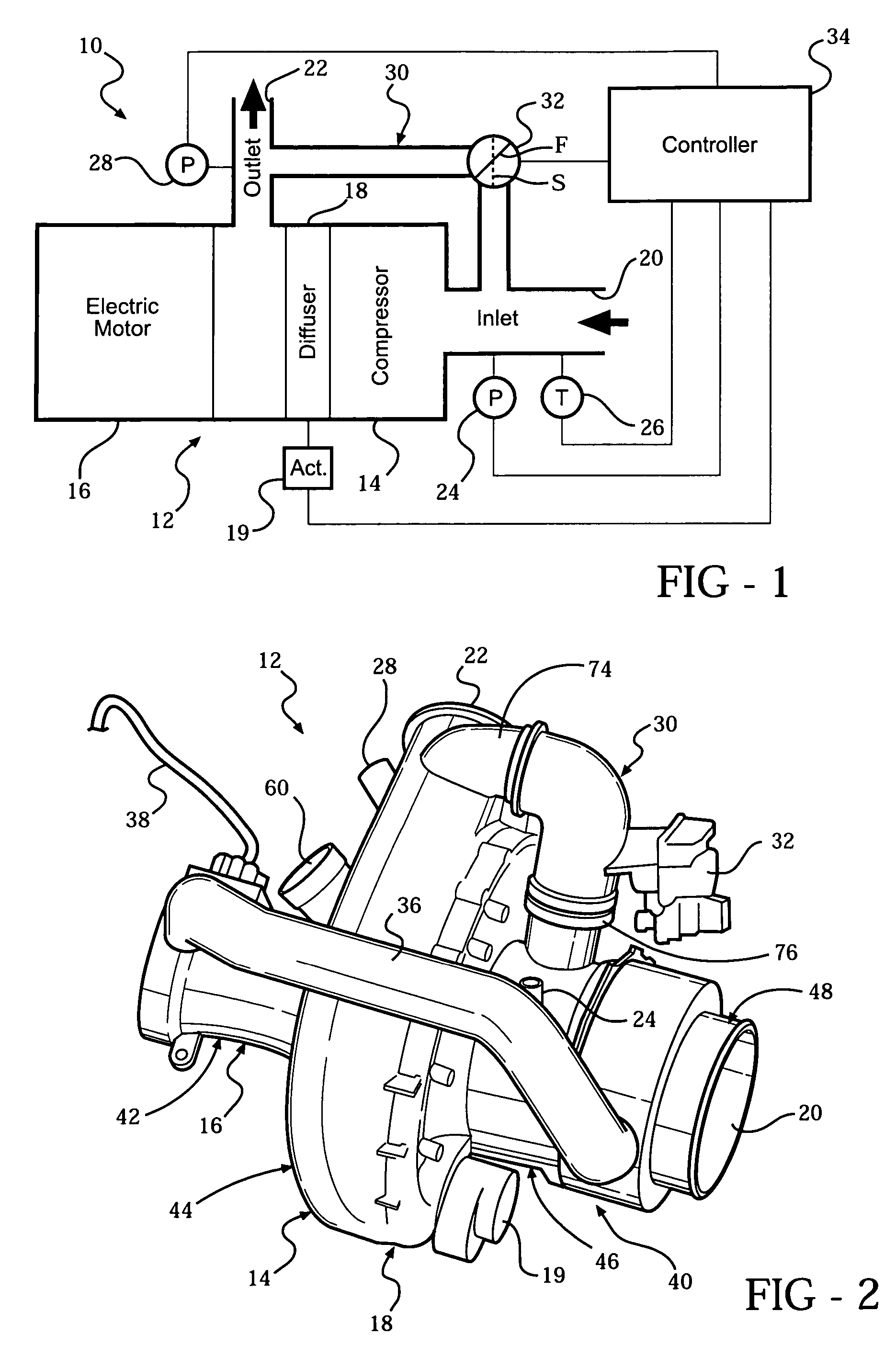 Integral add heat and surge control valve for compressor