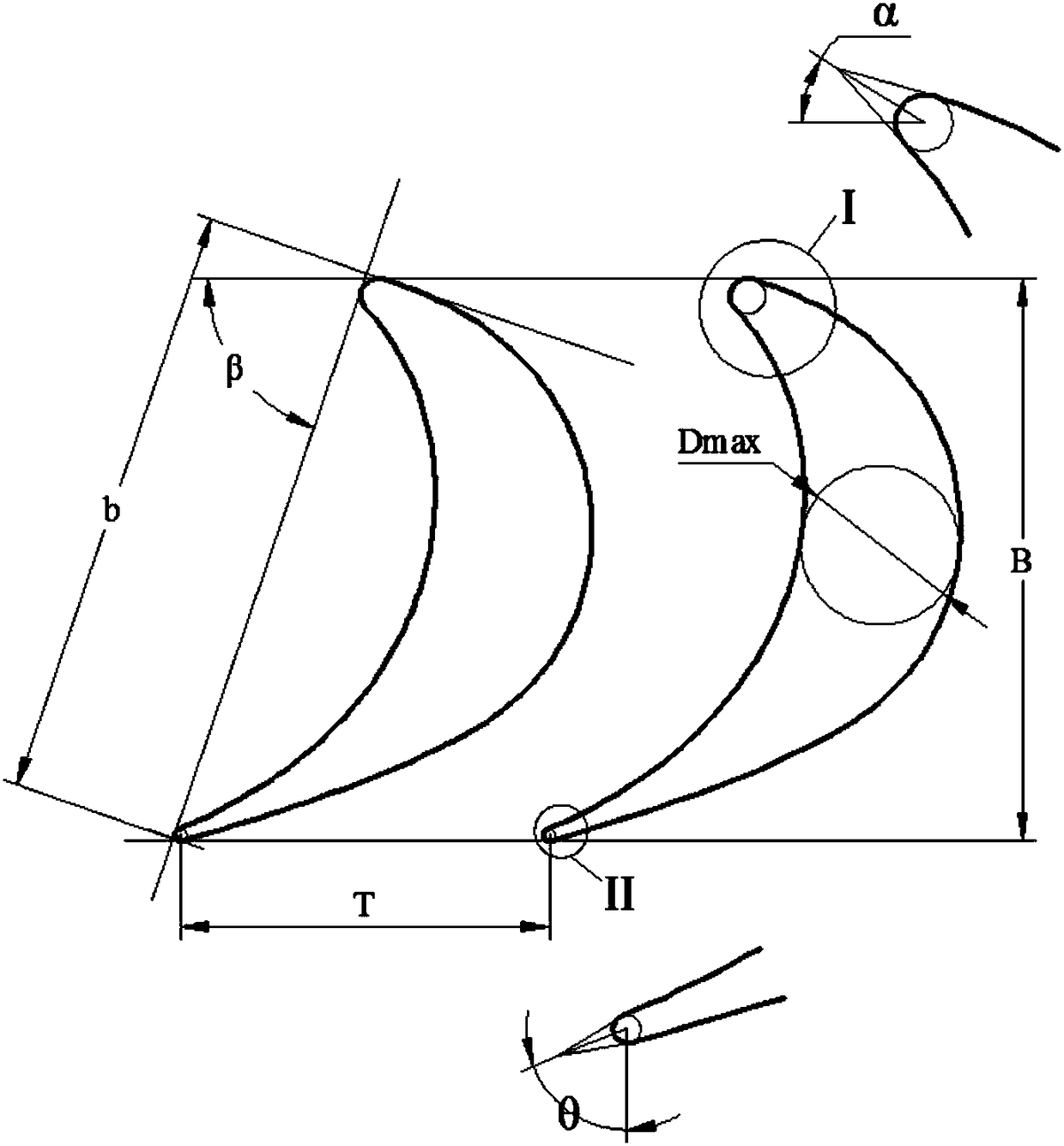 Low-pressure stage moving blade for variable-speed mass-flow industrial steam turbine