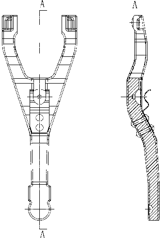 Clutch fork with socket structure