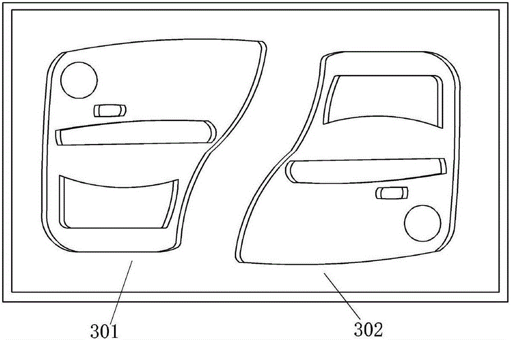 Vacuum plastic sucking molding process and vacuum plastic sucking molding device for regenerated leather skins of automobile door panels