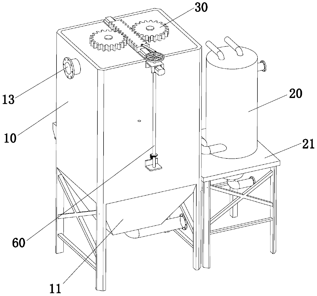 Extraction separation device for biopharmaceutical