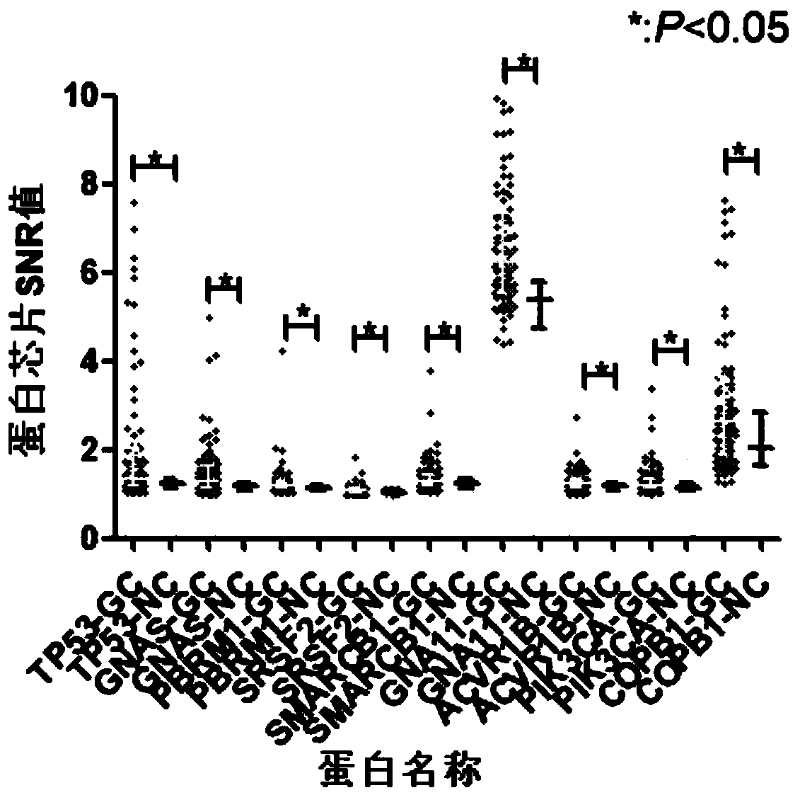 Serum protein marker, kit and detection method for gastric cancer early screening and diagnosis