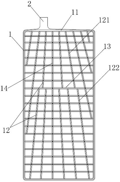 Storage battery grid plate