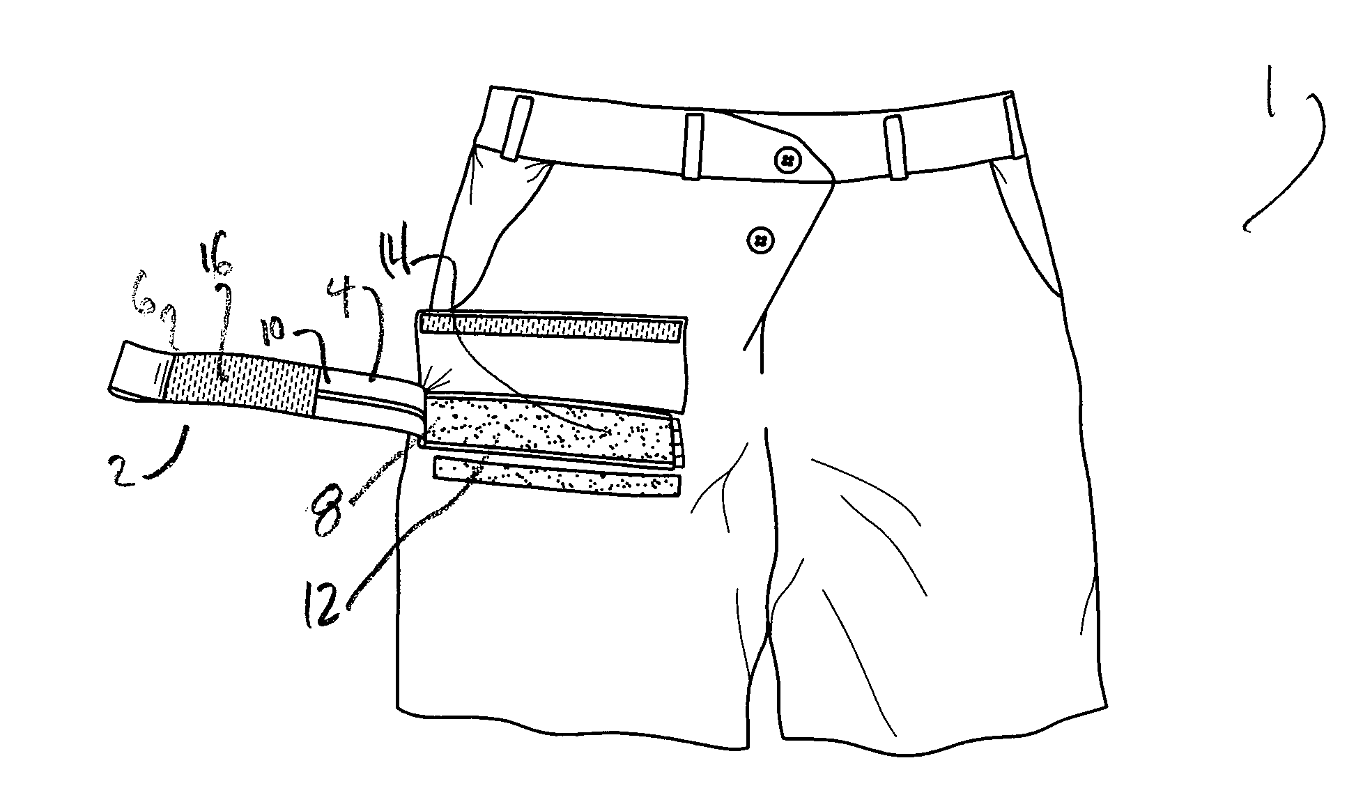 Garment with affixed tourniquet